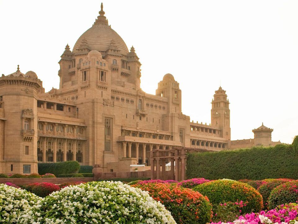 Umaid Bhawan Palace, Jodhpur - the domed art-deco palace and its gardens
